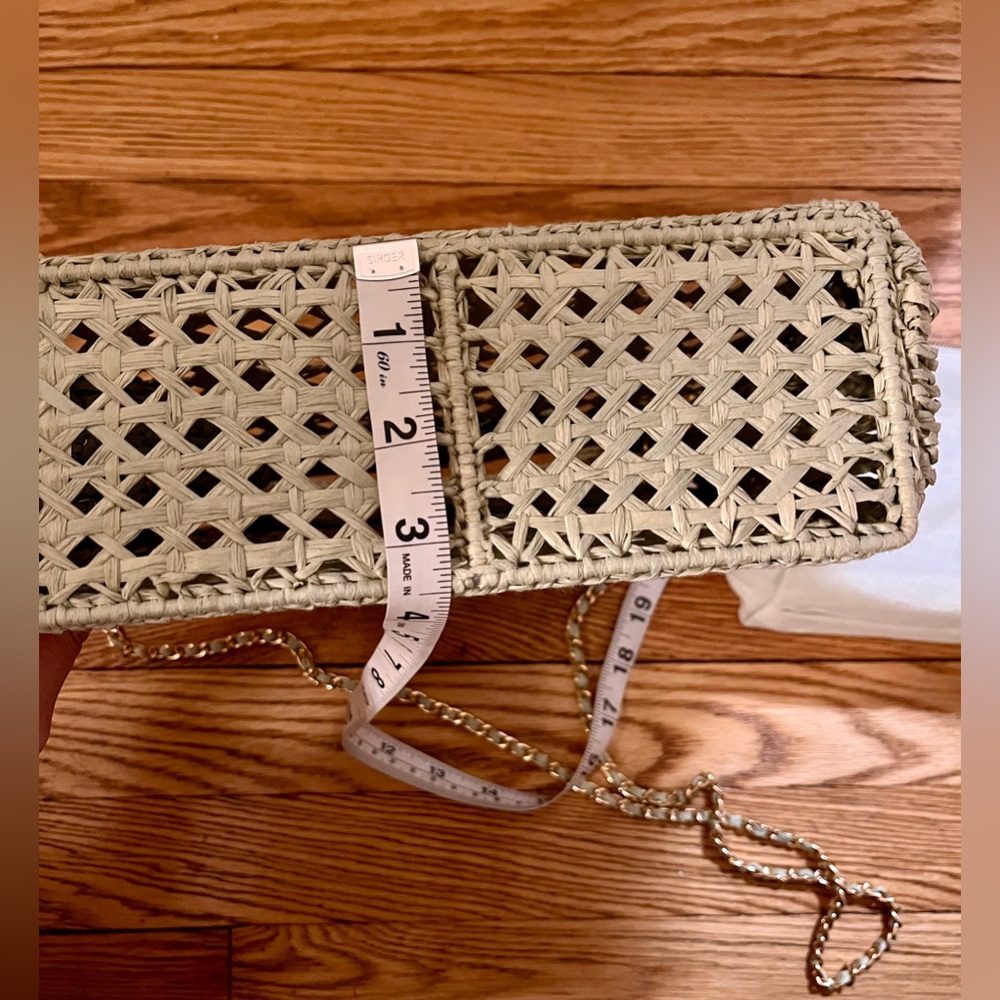 House of Harlow 1960 Mint Woven Bag with Detachable Pouch - Picture 9 of 12